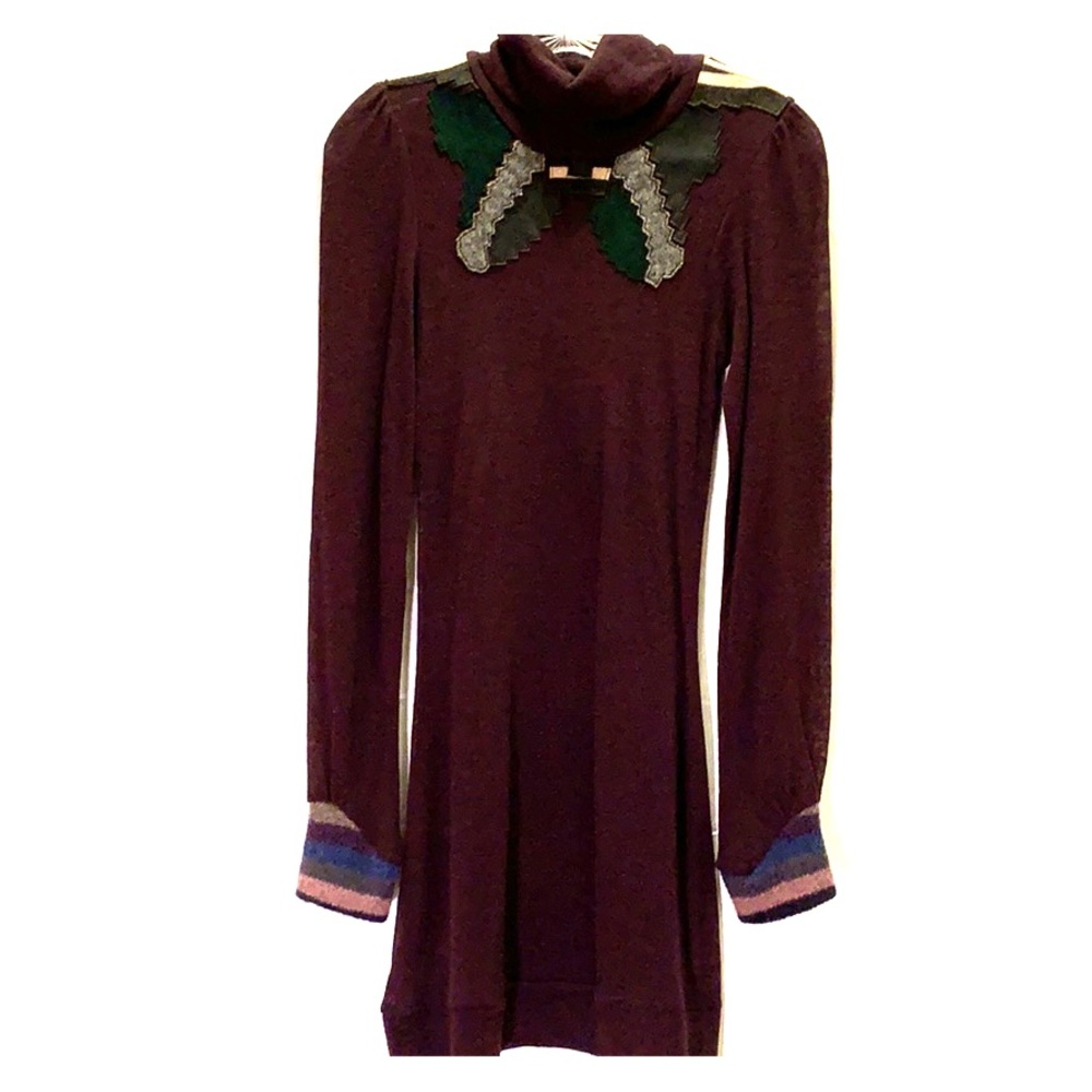 Custo Barcelona Purple Sheer Dress
